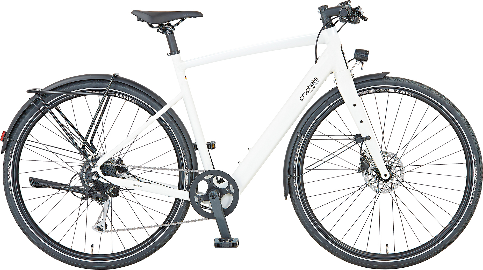 Prophete Urbanicer 2.0 Urban E-Bike 28 Zoll - 360 Wh - Integrierter Akku - Heckmotor - 9-Gang Kettenschaltung - HDY. Scheibenbremse - Rahmenhöhe 53 cm
