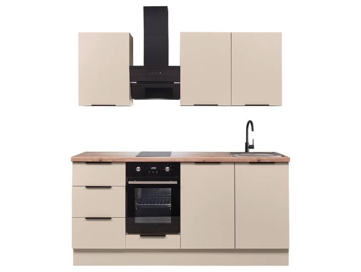 Carryhome Küchenleerblock Multan, Kaschmir, 3 Schublade(n) Schubladen, seitenverkehrt montierbar, 180x210x60 cm, höhenverstellbare Füße, Küchen, Küchenzeilen & Küchenblöcke, Küchenzeilen ohne Geräte