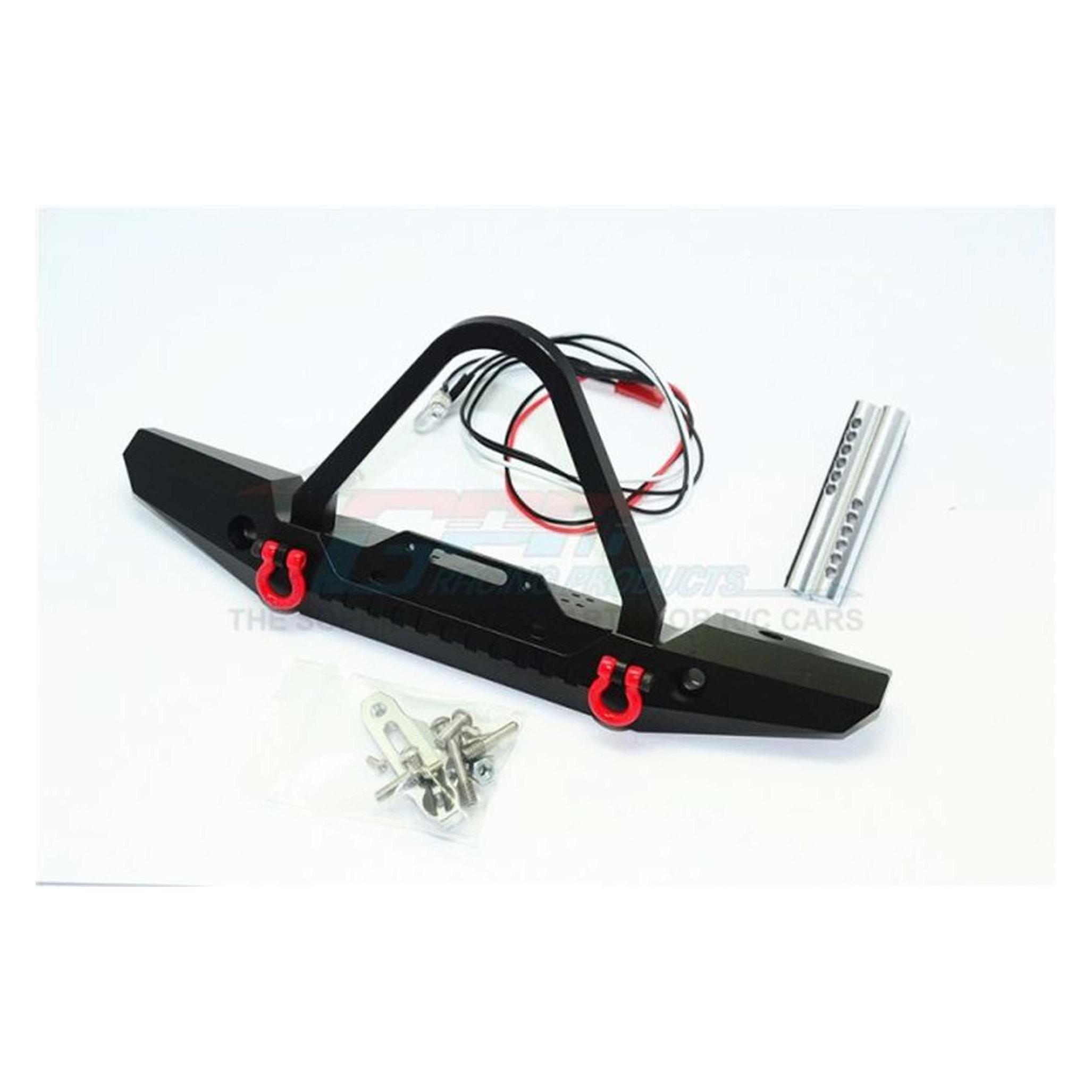 GPM aluminium bumper mit led-beleuchtung vorn schwarz trx trx4 & axial scx10ii (GPMZSP026BK)