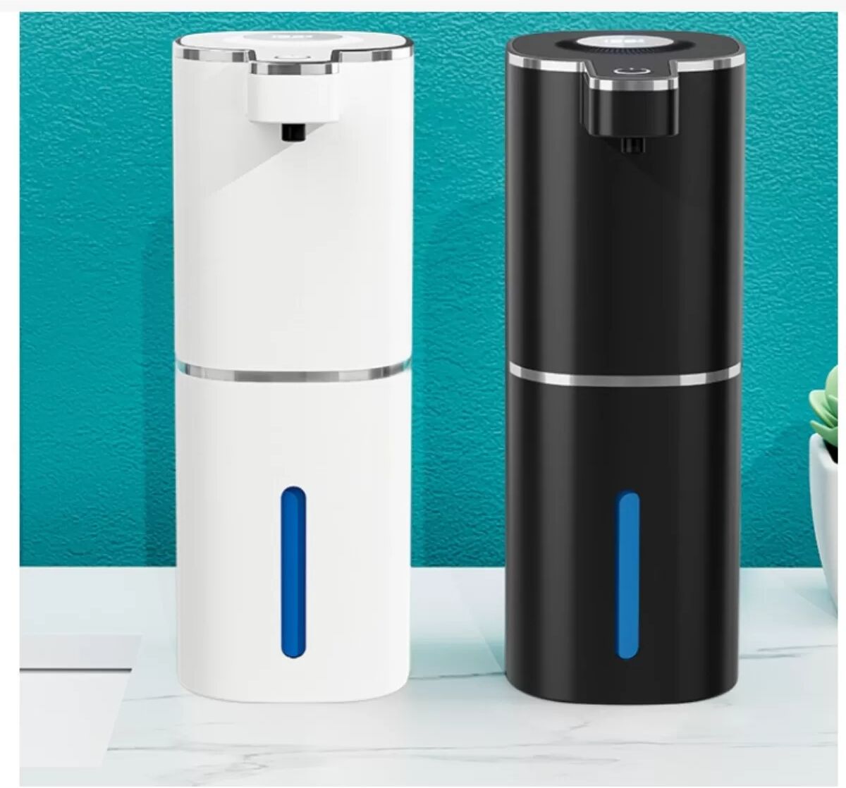 INF Schwarzer berührungsloser automatischer Schaumseifenspender - 400ML, 0,3s Sensor, USB wiederaufladbar, 1200mAh Akku,