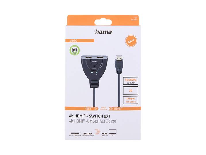 Hama 4K Hdmi Umschalter 2x1