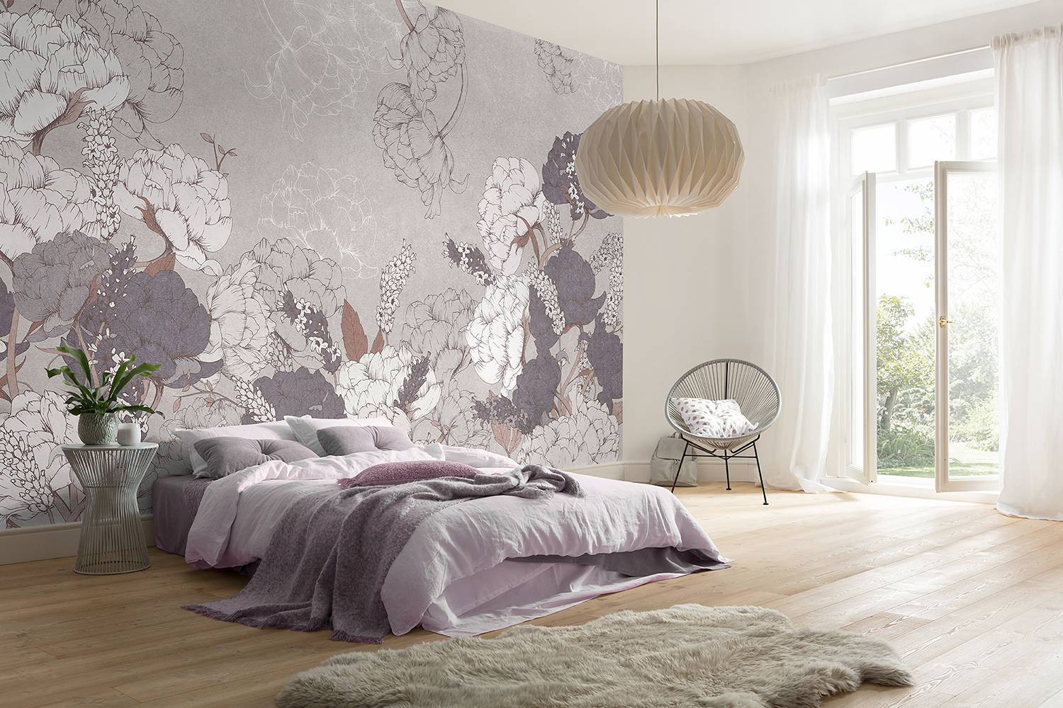 home24 Vlies-fotobehang Beautiful Bijoux, Multicolour/Paars, B: 400 cm, H: 250 cm