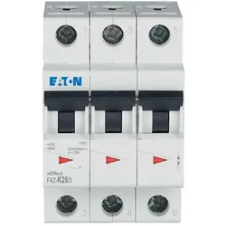 Eaton 278913 Leitungsschutzschalter, 25 A, 3p, Charakteristik: K FAZ-K25/3