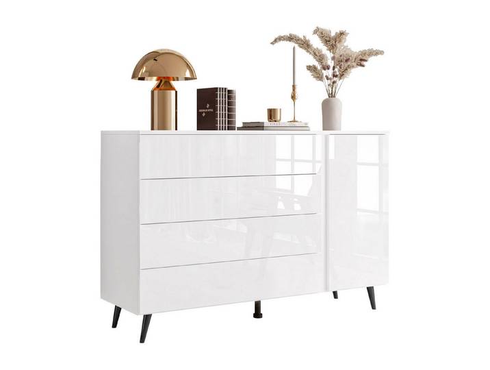 Lookway Kommode AURA II mit Schubladen und LED Beleuchtung, 138/90/40,6 cm