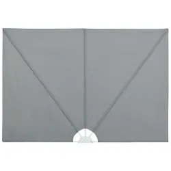 vidaXL Faltbarer Terrassen-Seitenfächer Grau 240 × 160 cm