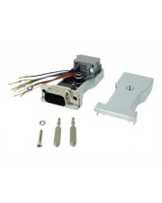 ROLINE Adapter DB9 ST/RJ45 BU 8P 8C Stecker-RJ45 Buchse 8P/8C 8Ltg. silberfarben (12.03.7524)