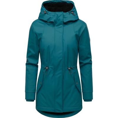 Funktionsjacke RAGWEAR "Monadis Rainy Warm", Damen, Gr. XS (34), grün (seegrün), Obermaterial: 100% Polyester. Innenfutter: 100% Polyester. Wattierung: 100% Polyester. Beschichtung: 100% Polyurethan, tailliert hüftbedeckend, Ärmel ohne Ärmelschlitz...