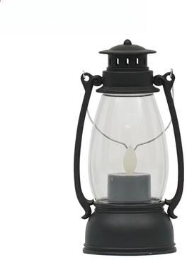 Uplift Treasures Vintage Waterproof LED Candle Lantern For Outdoor And Home Decor black Swing