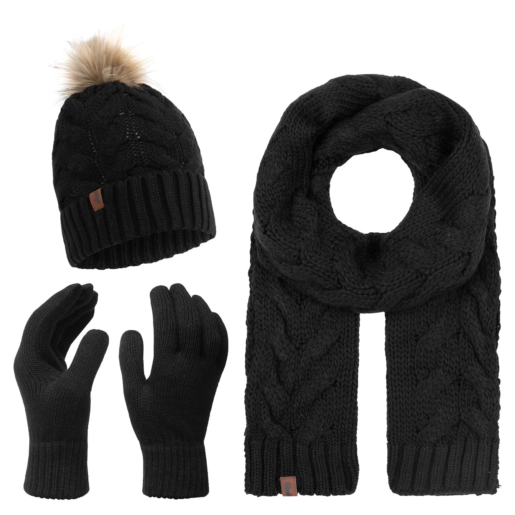 Rock Creek Schal Mütze Handschuhe Set Winterset