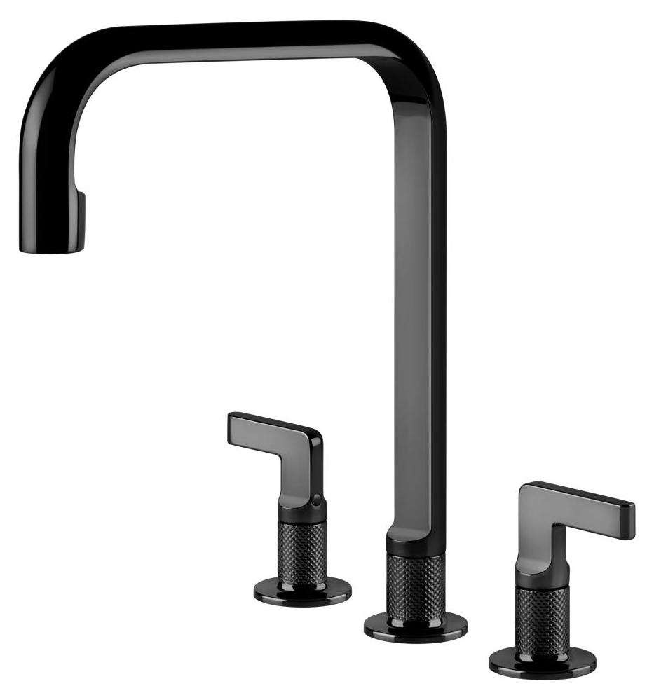 Gessi 58701, Herunterziehen, Schwarz, Drehventile, Doppel, 3/8", 120°