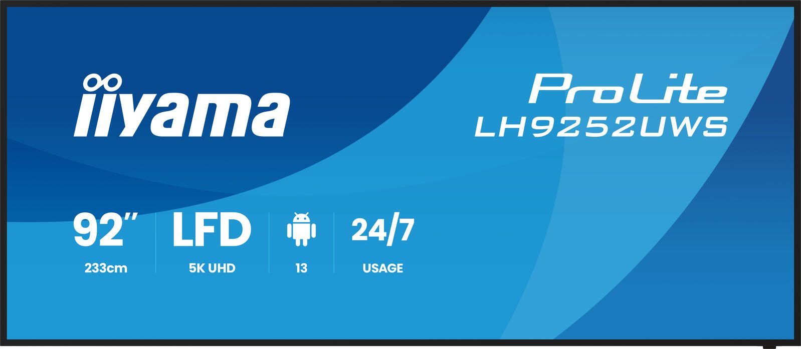 iiyama ProLite LH9252UWS-B1AG Digital Signage Display 233 cm (92")