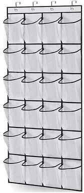 Uplifted Goods Wall Mounted Mesh Pocket Door Organizer For Space Saving Storage white