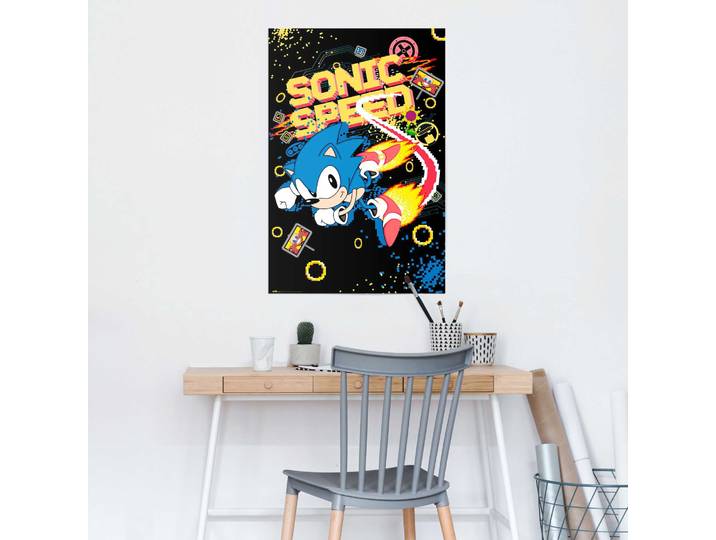 Affiche Sonic Speed Papier Multicolore 61 x 92 x 0cm