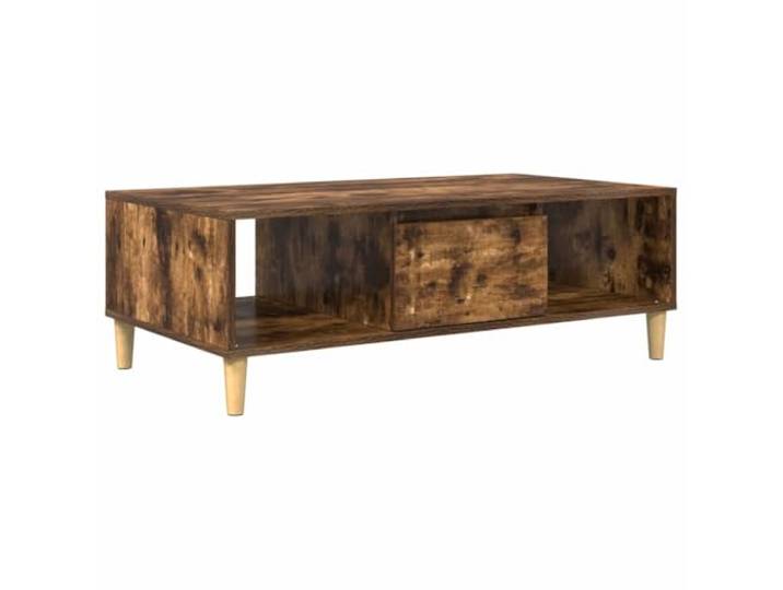 Couchtisch Eiche geräuchert 102 x 55 x 35 cm Engineering Holz Modernes Design, praktische Regale, Drehtüren, einfache Montage, einfache Pflege, Wohnzimmer