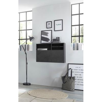 Wandsekretär MÄUSBACHER "Big System Office", grau (graphit), B:80cm H:58cm T:25cm, Sekretäre, Breite 80 cm