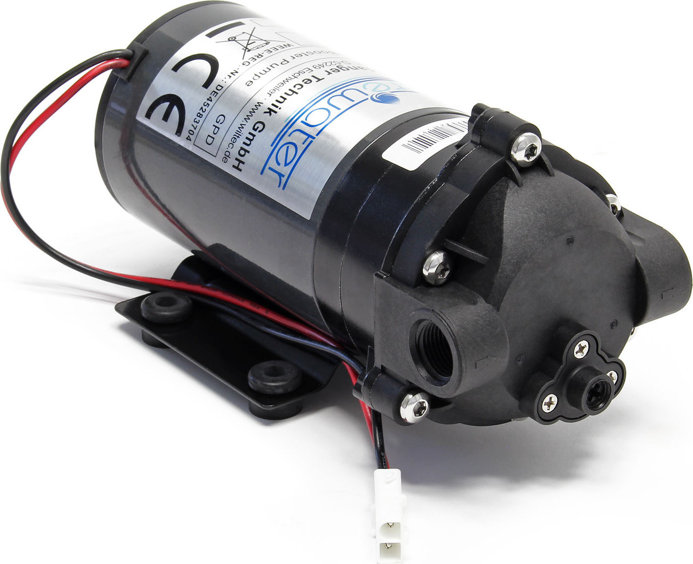 Naturewater drukverhogingspomp 50 GPD (190 liter) boosterpomp van 24 W voor omgekeerde osmose installatie