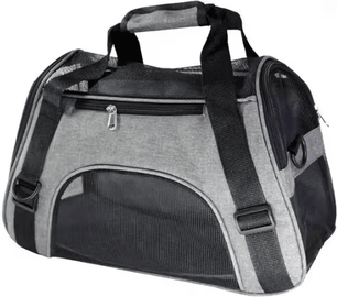 Inspire Curations Portable Mesh Pet Carrier Bag Cat Travel Carrier For Comfortable Trips & Everyday Adventures gray s