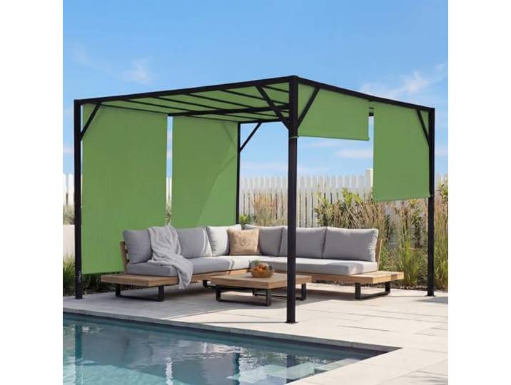 Mendler Pergola Baia Schiebedach grün - 3x3m