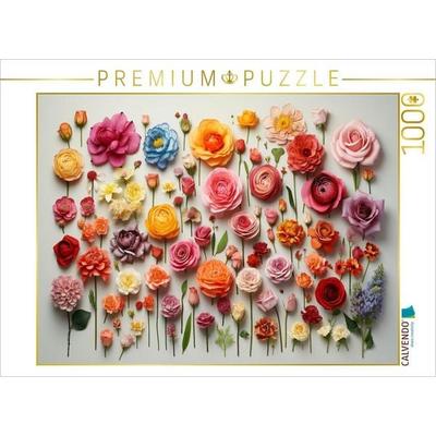 CALVENDO Puzzle Zarte Blüten arrangiert | 1000 Teile Lege-Größe 64x48cm Foto-Puzzle für glückliche Stunden