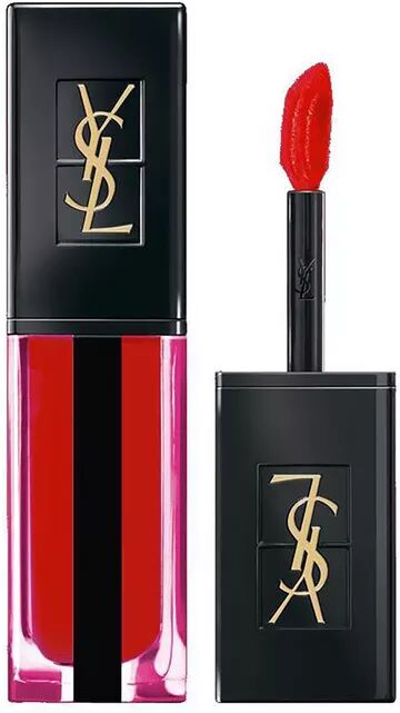 YSL - Water Stain Lip Stain, Vernis Lèvres Vinyl, 6 ml, ROUGE DELUGE