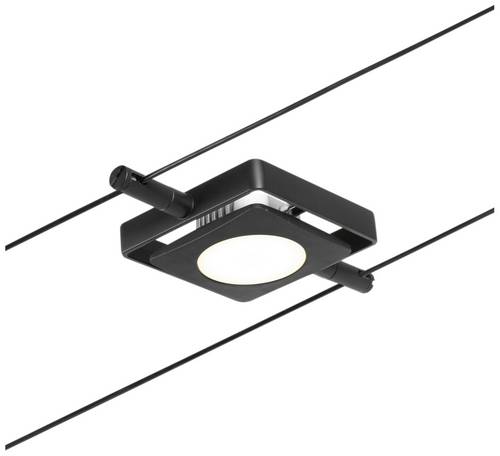 Paulmann Niedervolt-Seilsystem-Leuchte 4.5W LED Schwarz (matt), Chrom