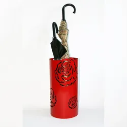 Schirmständer Design Rose 49xØ23cm rot SZAGATO Made in Germany moderner Regenschirmständer groß Schirmhalter Regenschirmhalter Design