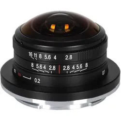 Laowa 4mm F/2.8 Fisheye Canon RF (Canon RF, APS-C / DX), Objektiv, Schwarz
