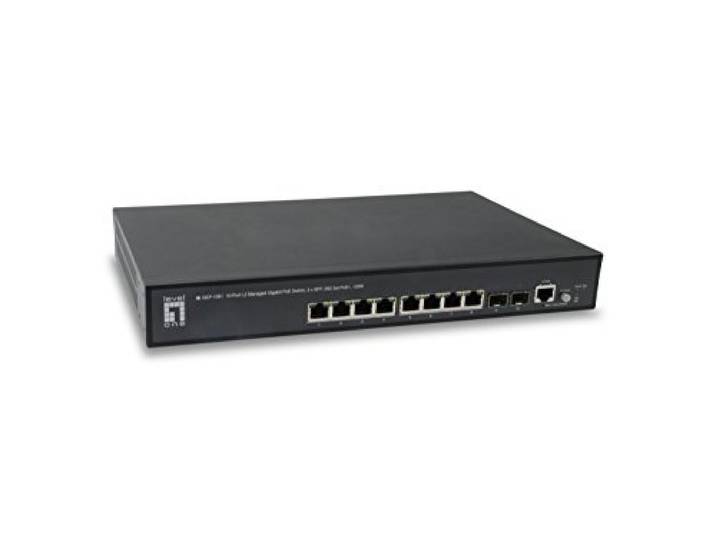 LevelOne Switch 10x GE GEP-1061 2Xgsfp 125W 8Xpoe