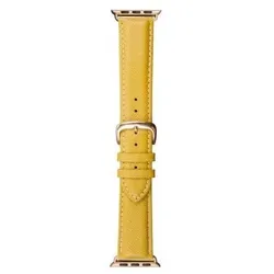 dbramante1928 Madrid - Watch Strap 38/40 mm (40 mm, Full-grain leather), Uhrenarmband, Gelb