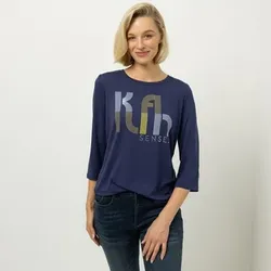 KILIAN KERNER SENSES Shirt, 3/4-Arm Rundhalsausschnitt Logodruck figurumspielend