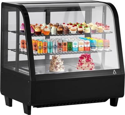 YUN 3.6 Cu.Ft Glass Door Display Cake Refrigerator, LED Lighting & Frost Free