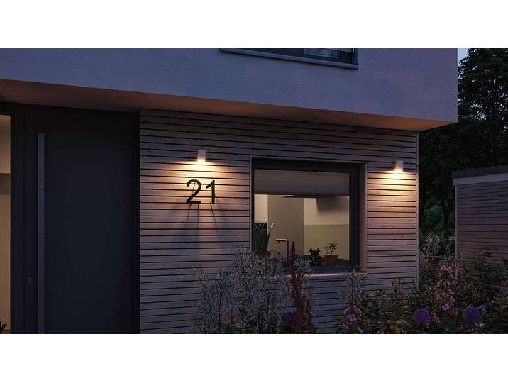 Applique murale Flame 6 x 8 x 10cm Gris/Anthracite