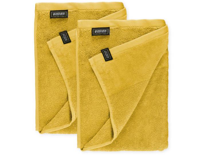 Duschtücher Sense , gelb, B:70cm L:140cm, Frottee, Obermaterial: 100% Baumwolle, SCHÖNER WOHNEN-KOLLEKTION, Handtücher, Duschtücher, mit Velourborte, hautschmeichelnde Airtouch Qualität, super weich