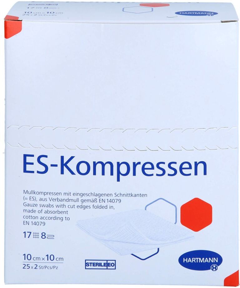 Es-kompressen Steril 10x10 Cm 8fach