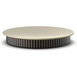 Of Line Badezimmertablett 18 cm sandfarbig mit braunem Sockel