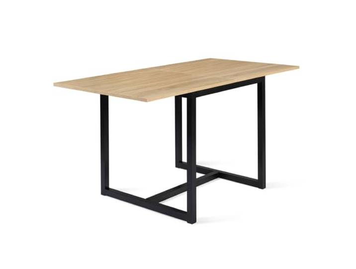 IDMarket - Ausziehbarer Esstisch Rechteck Detroit 4-8 Personen Industriedesign 80-160 cm