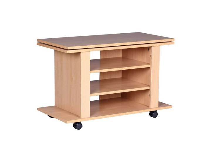 Meuble tv bas design moderne en aggloméré, marron