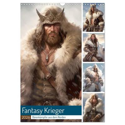 Fantasy Krieger. Bärenkämpfer aus dem Norden (Wandkalender 2026 DIN A3 hoch), CALVENDO Monatskalender