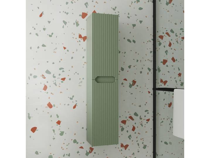 Armoire haute COLORIA montée 2 portes 22 x 120 x 26cm Vert/Vert olive