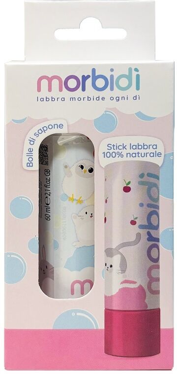 Morbidi' Bolle Sapone + Stick Labbra Rosa 5,5 Ml