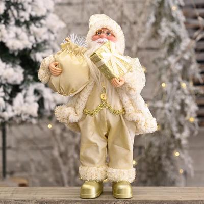 Snug & Styled Christmas Standing Santa Claus Doll Ornament Decorative Holiday Gift Figure Gift