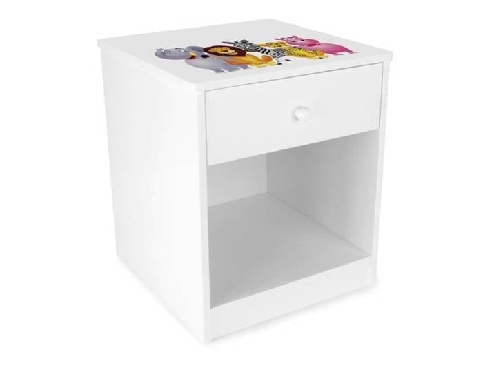 Table de chevet 246022B Animaux jungle avec tiroir