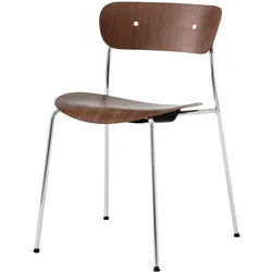 &Tradition Pavilion AV1 Stuhl, chrom / walnuss lackiert