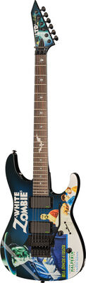 ESP LTD KH WZ Schwarz mit White Zombie Grafik
