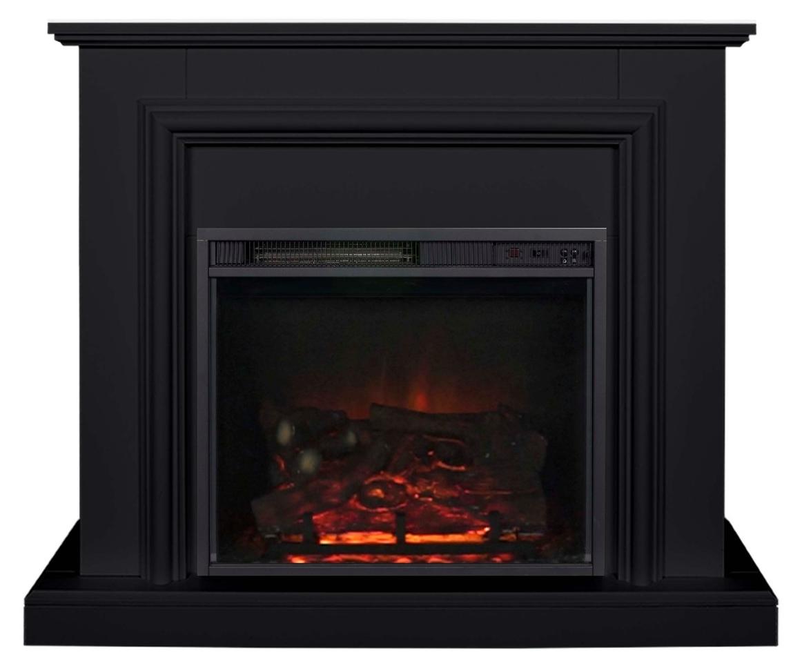 Casa Padrino Elektro Kamin Schwarz Antik Stil Barock Jugendstil 110 x 34 x H 95 cm - Elektrokamin - Wohnzimmer Kamin