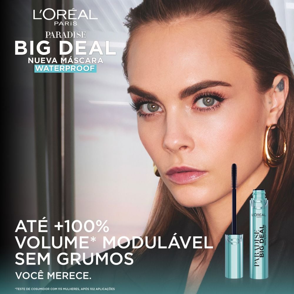 L'Oréal Paris Lash Paradise Big Deal Mascara Volume and Length 7mL Black Waterproof