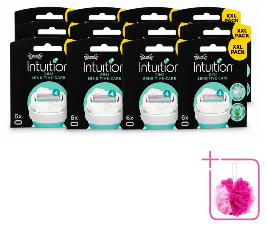 12 x Wilkinson Intuition Sensitive Care Ersatzklingen für empfindliche Haut - Sparpackung - 12 Stücke