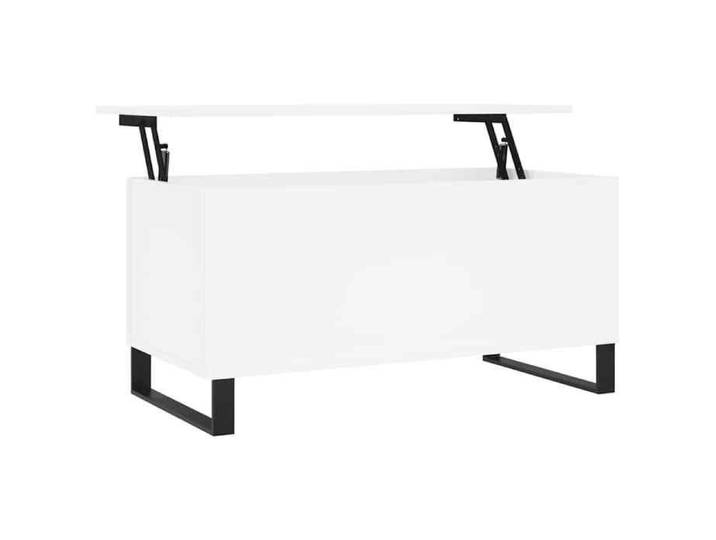 En solde  Table à café élégante - UU - Table de Salon - Blanc 90x44 5x45 cm Bois d'ingénierie L10090