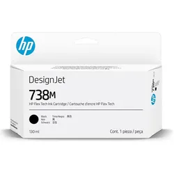 HP, Druckerpatrone, 738M 130-ml Black DesignJet Ink Cartridge (BK)