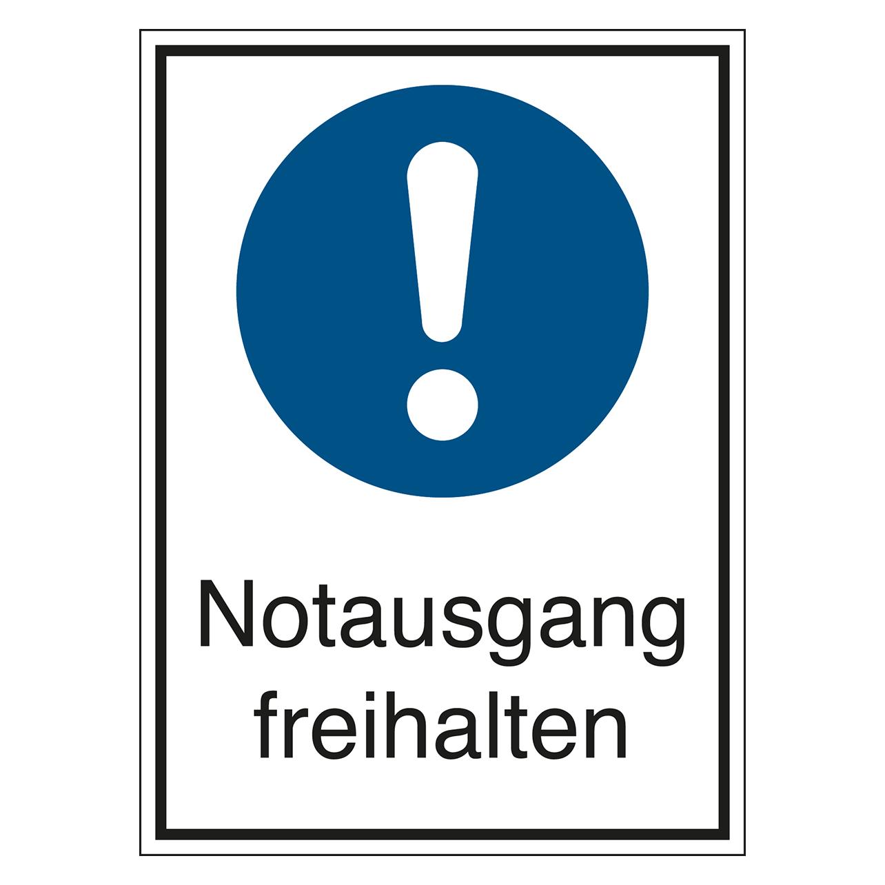 Brady STD-114-131X185-B7527, Gebotsschilder - Notausgang freihalten (800467)